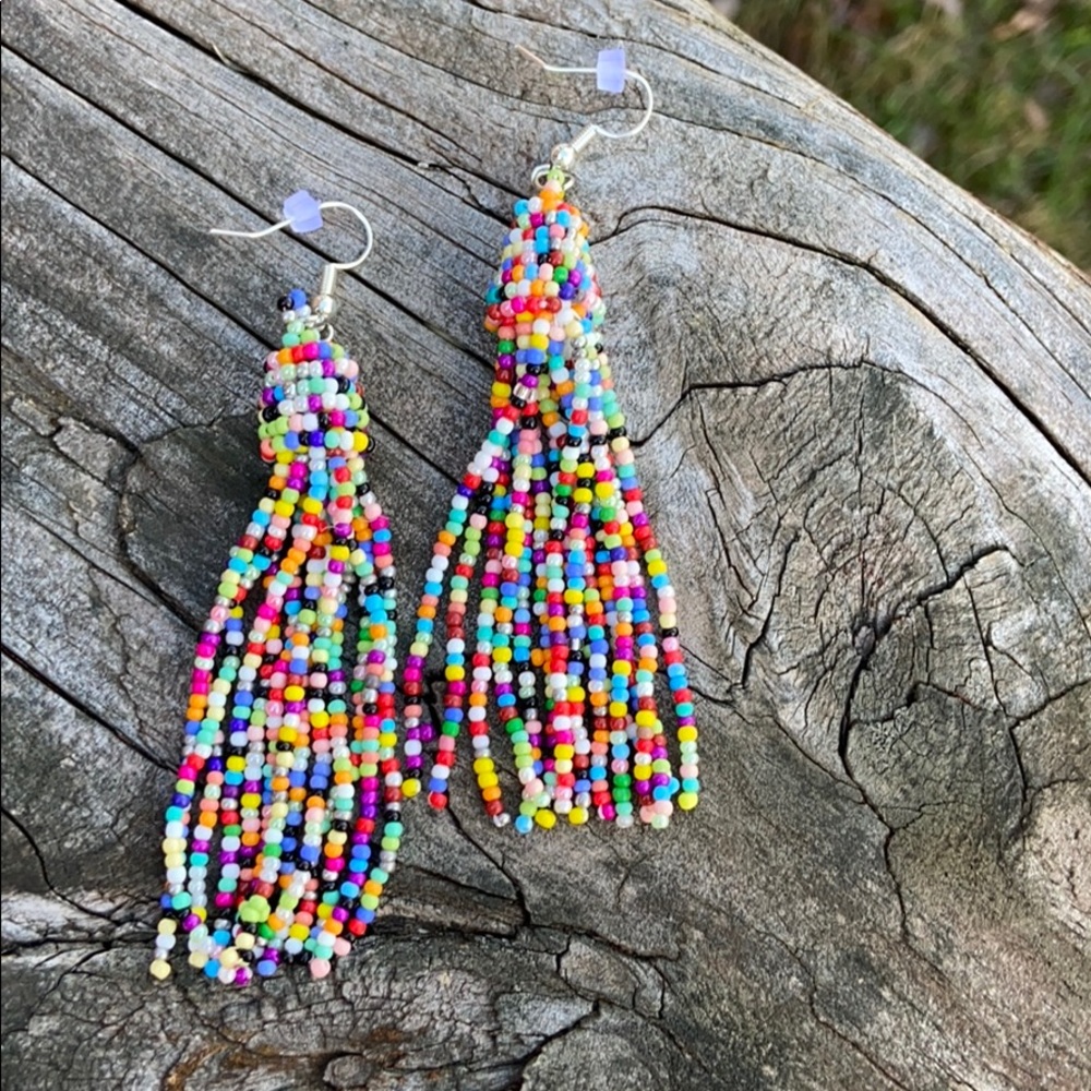 Handmade beaded earrings Gumballs